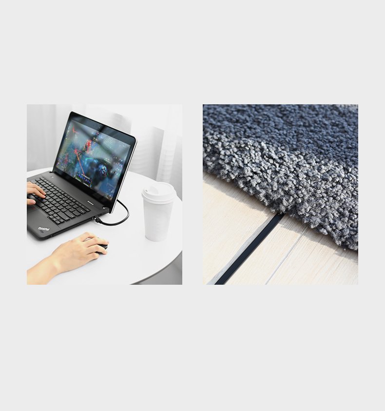 Cabo patchcord Ethernet plano Ugreen RJ45 Cat 6 UTP 1000 Mbps 1 m preto (NW101 50184)