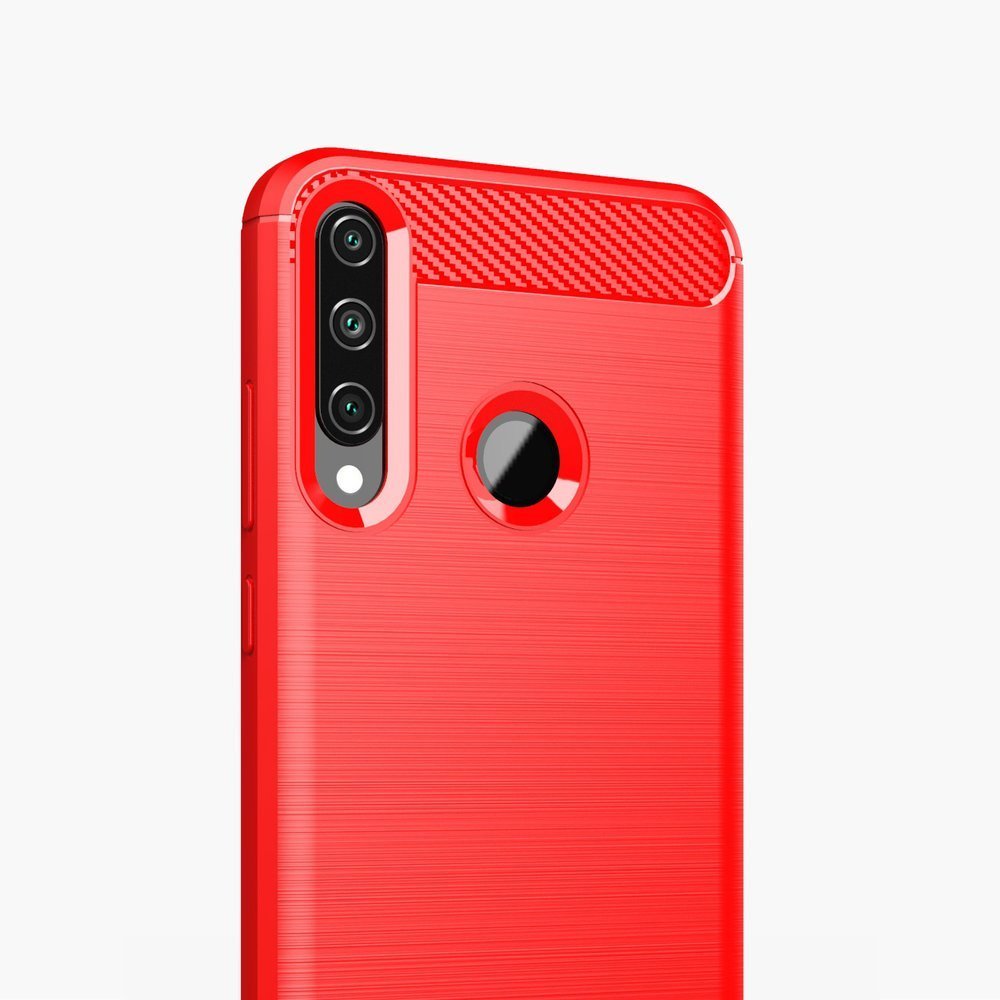 Capa carbono Capa flexível TPU para Huawei Y6p preta