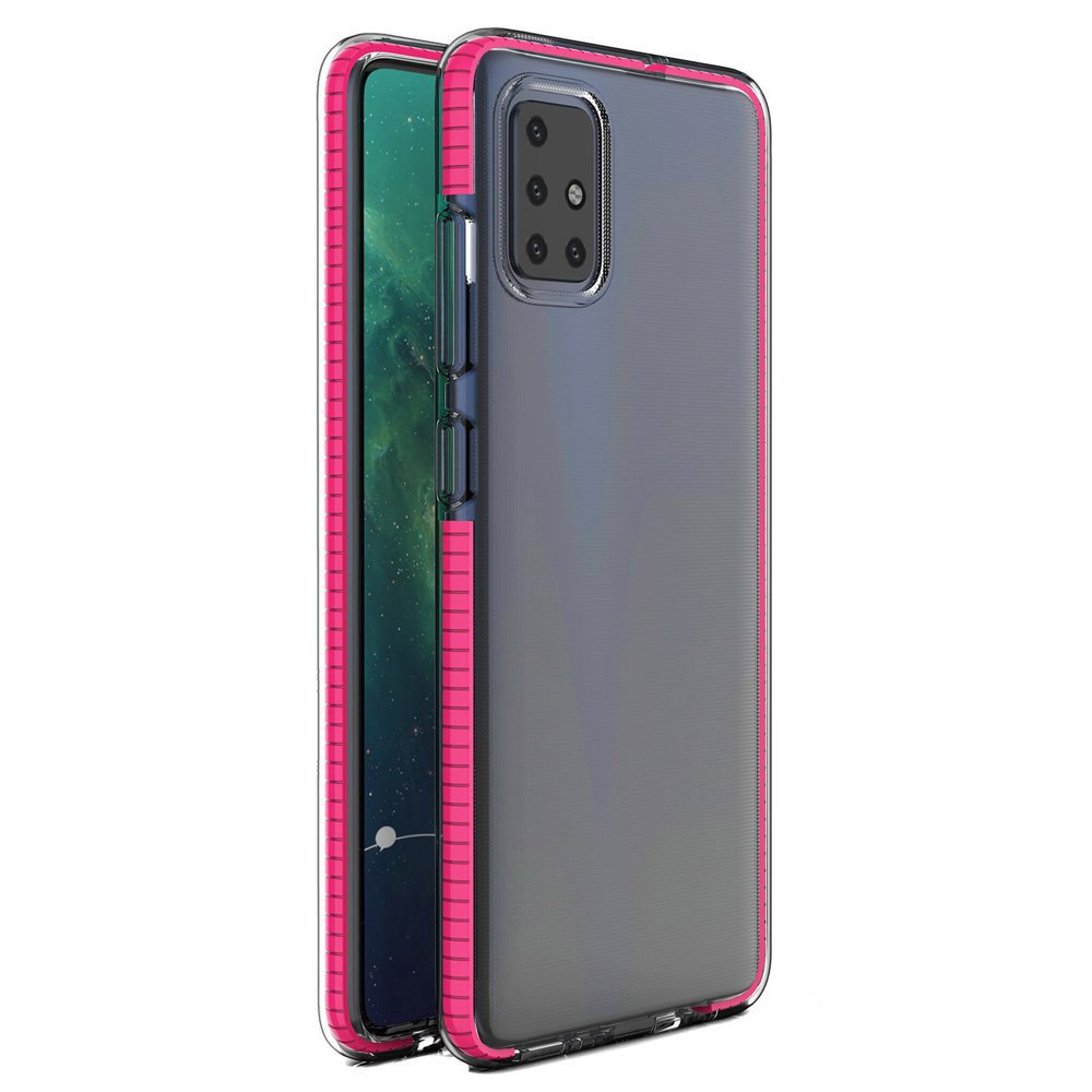 Capa protetora de gel de TPU transparente com moldura colorida para Xiaomi Redmi 10X 4G - Xiaomi Redmi Note 9 rosa