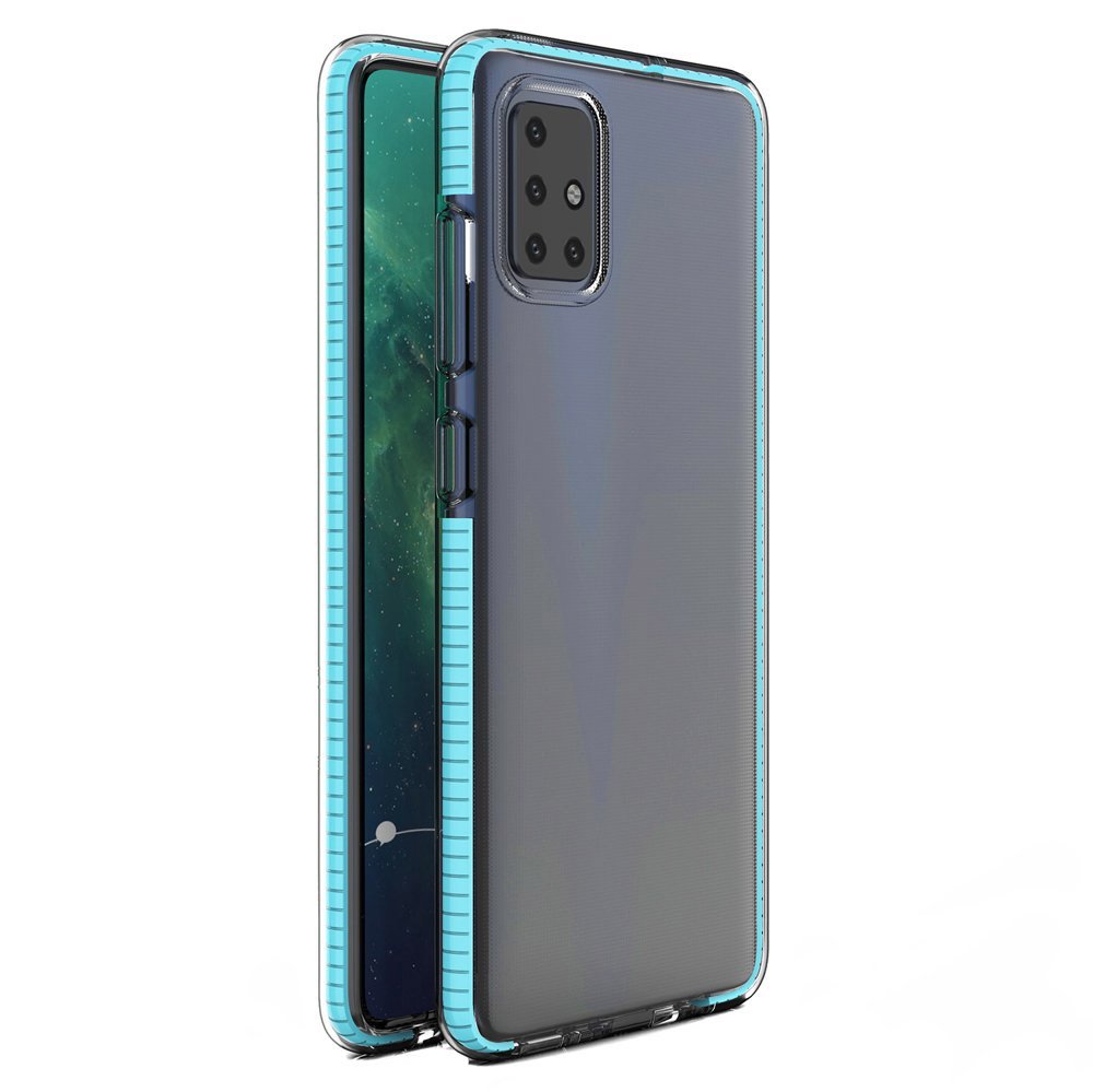 Capa protetora de gel TPU transparente com moldura colorida para Xiaomi Redmi 10X 4G - Xiaomi Redmi Note 9 azul claro