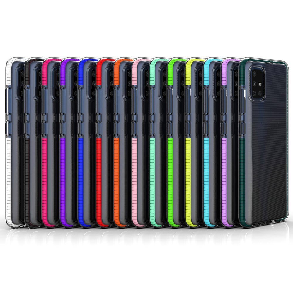 Capa protetora de gel de TPU transparente com moldura colorida para Xiaomi Redmi Note 9 Pro - Redmi Note 9S azul claro
