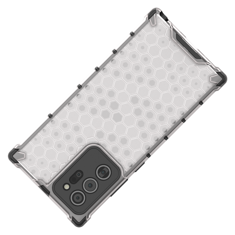 Capa de armadura de favo de mel com proteção de TPU para Samsung Galaxy Note 20 Ultra preto