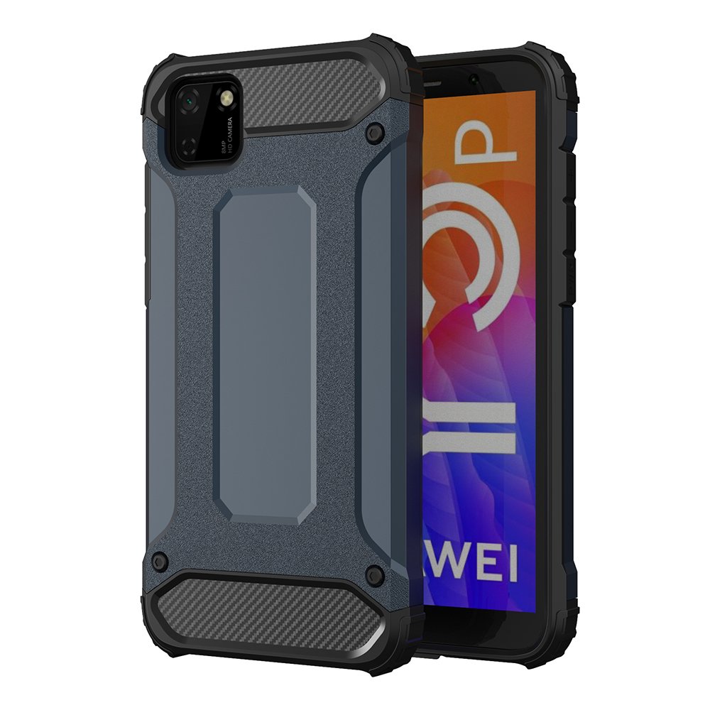 Capa Hybrid Armor Capa resistente e resistente para Huawei Y5p azul