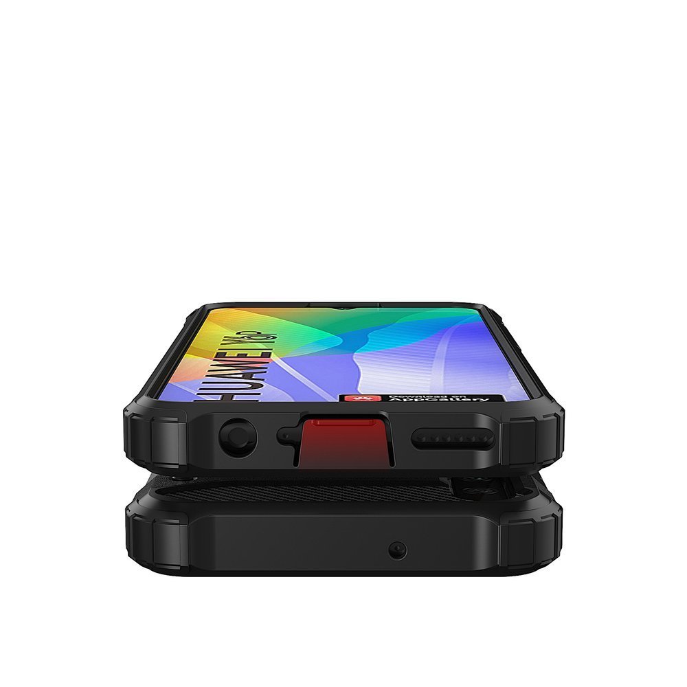 Capa Hybrid Armor Capa resistente e resistente para Huawei Y6p preta