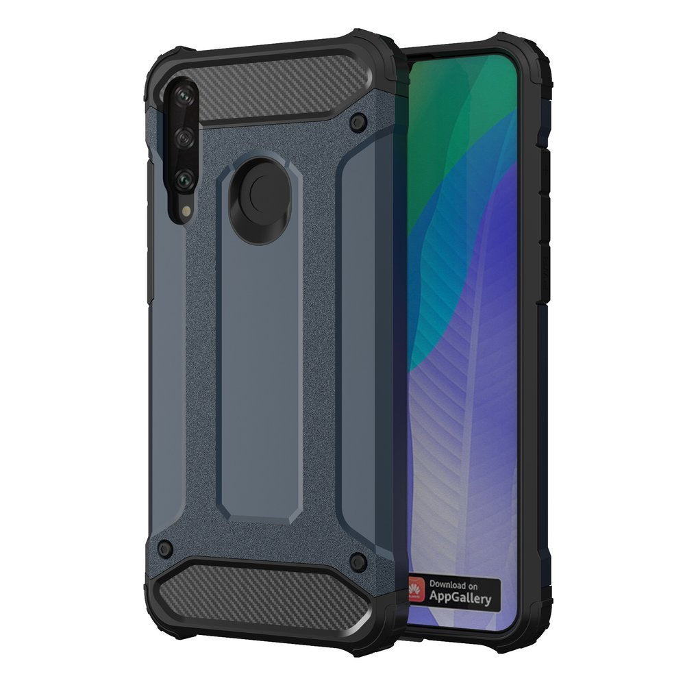 Capa Hybrid Armor Capa resistente e resistente para Huawei Y6p azul