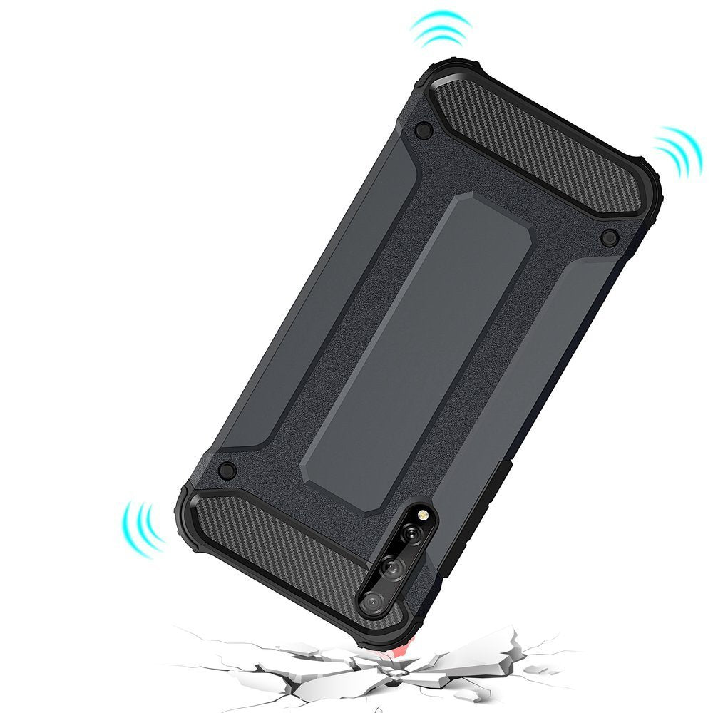 Capa Hybrid Armor Capa resistente e resistente para Huawei P Smart S - Y8p preta