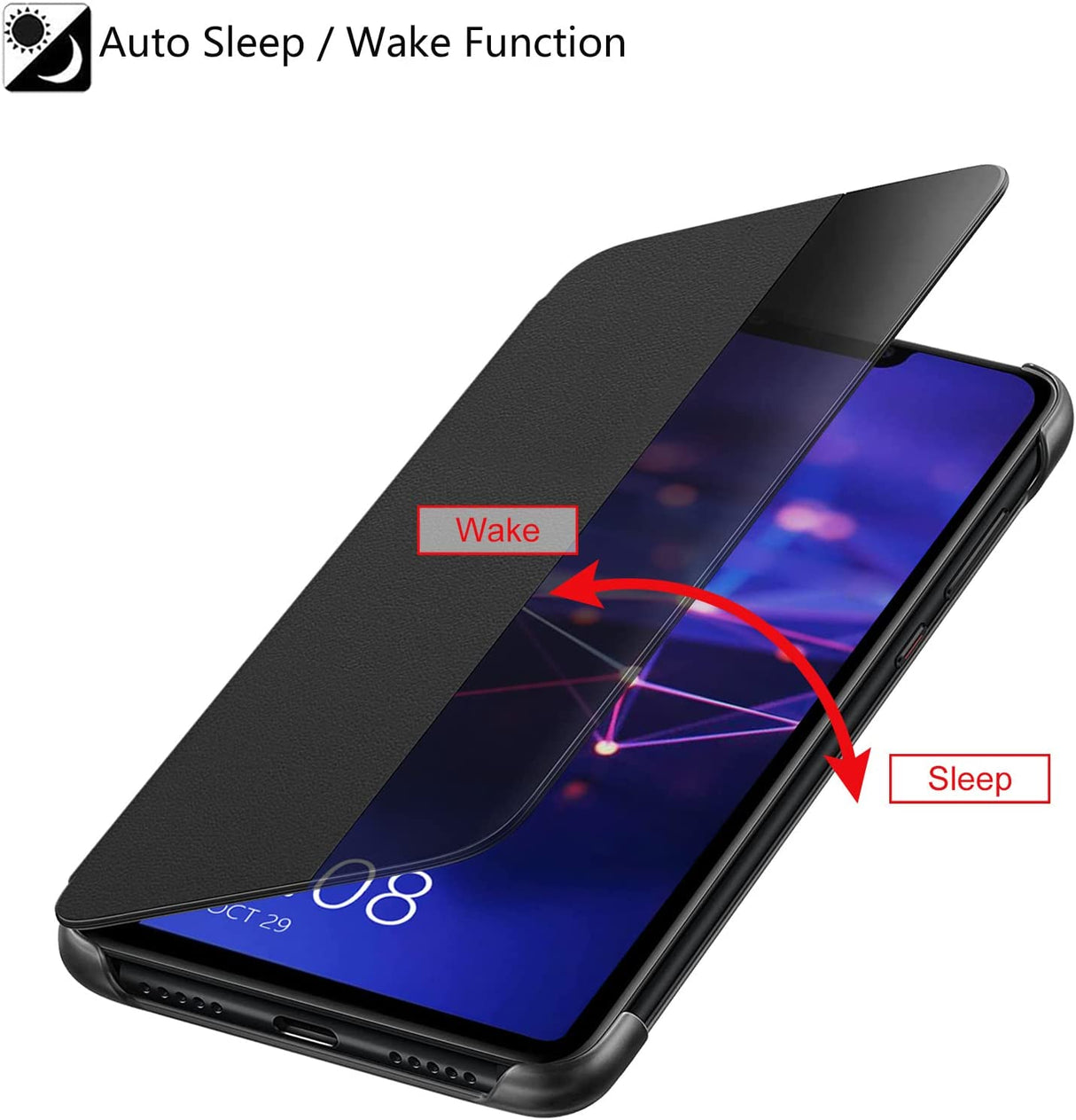 Capa Smart View para Huawei Mate 20 Lite