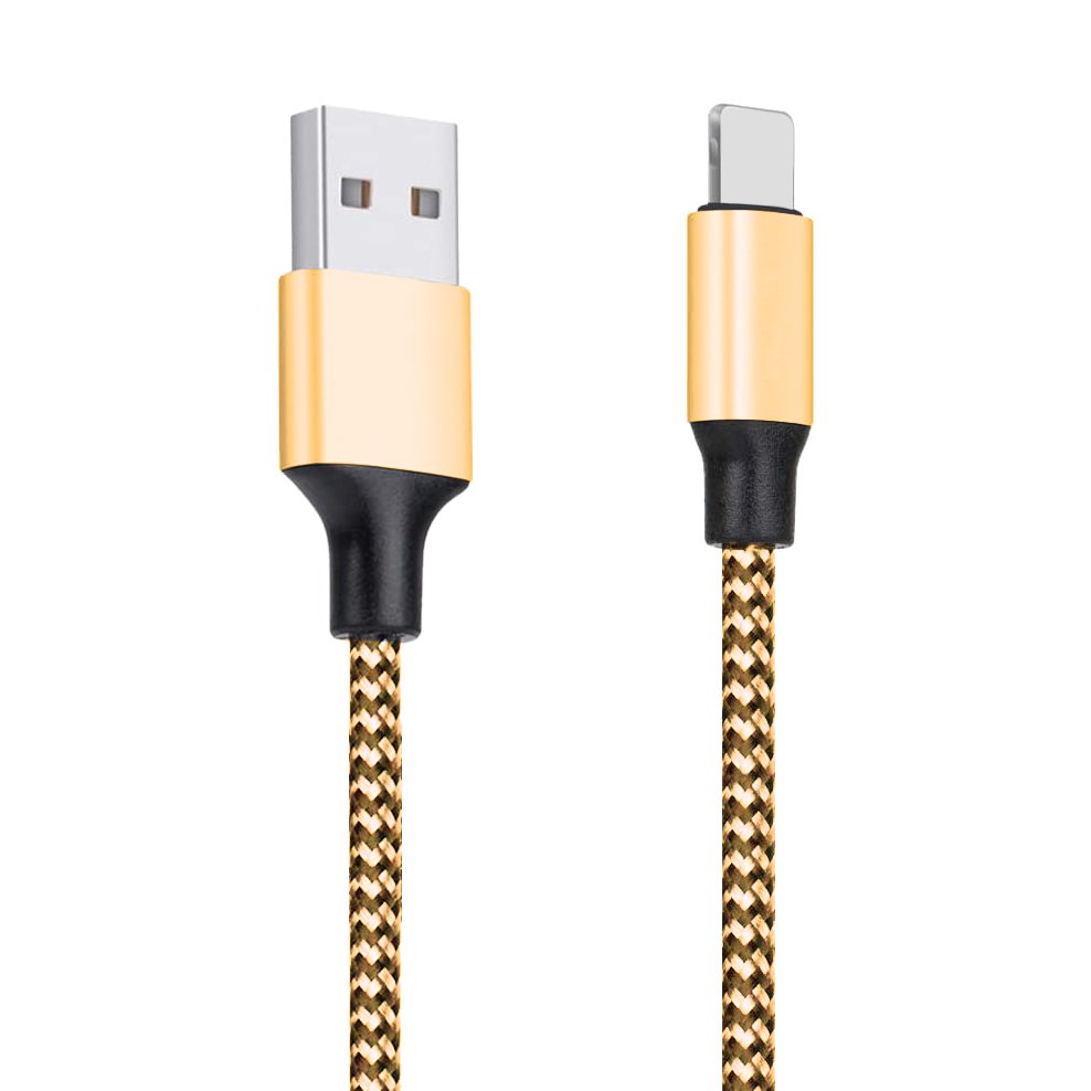 USB - cabo trançado de náilon USB Tipo-C 2 A 1 m dourado