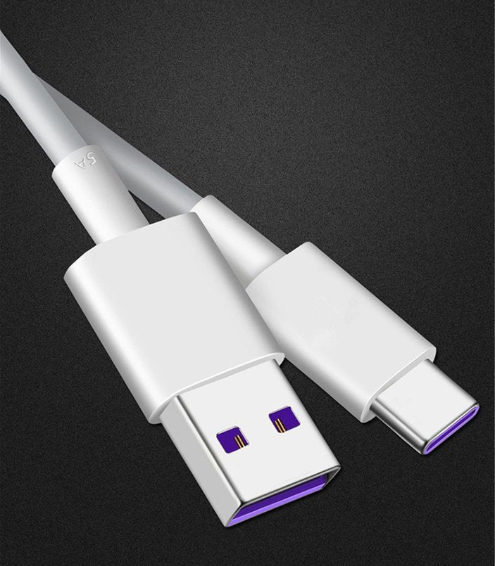 USB - cabo de dados de carregamento USB Tipo-C 5 A Huawei Super Charge 1 m branco