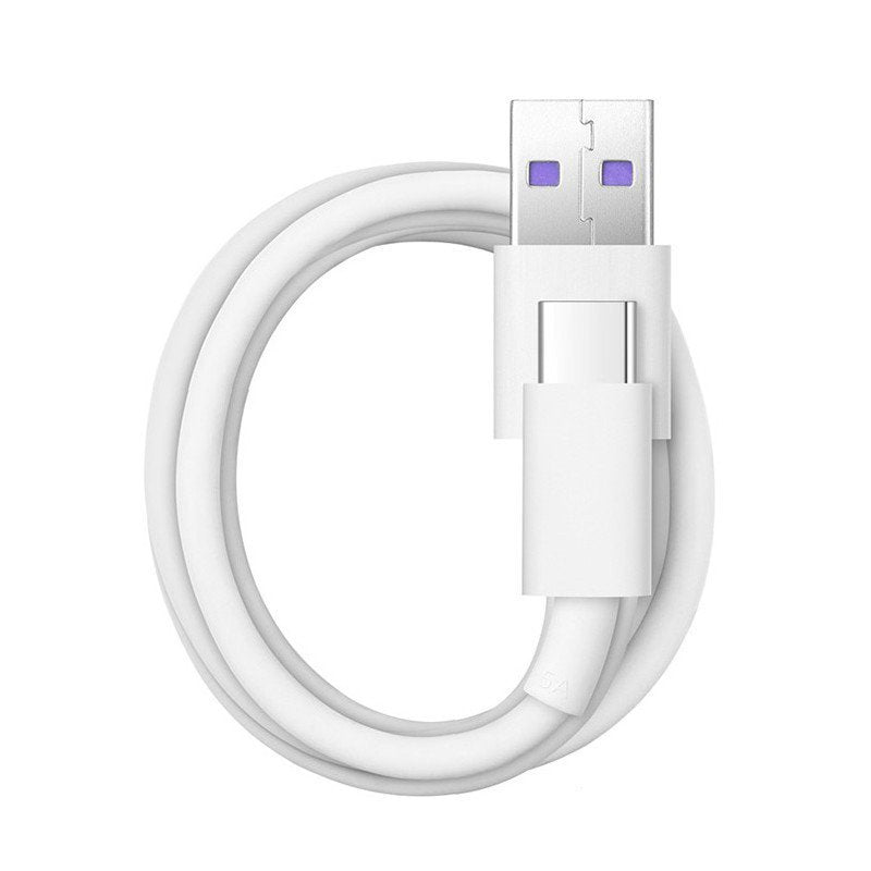 USB - cabo de dados de carregamento USB Tipo-C 5 A Huawei Super Charge 1 m branco