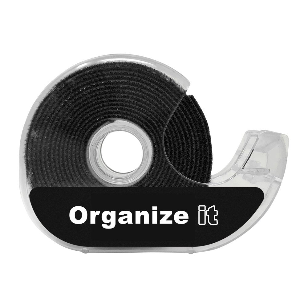 Organizador de cabo com alças Wozinsky 2 m Hook and Loop preto (WVO2MBK)