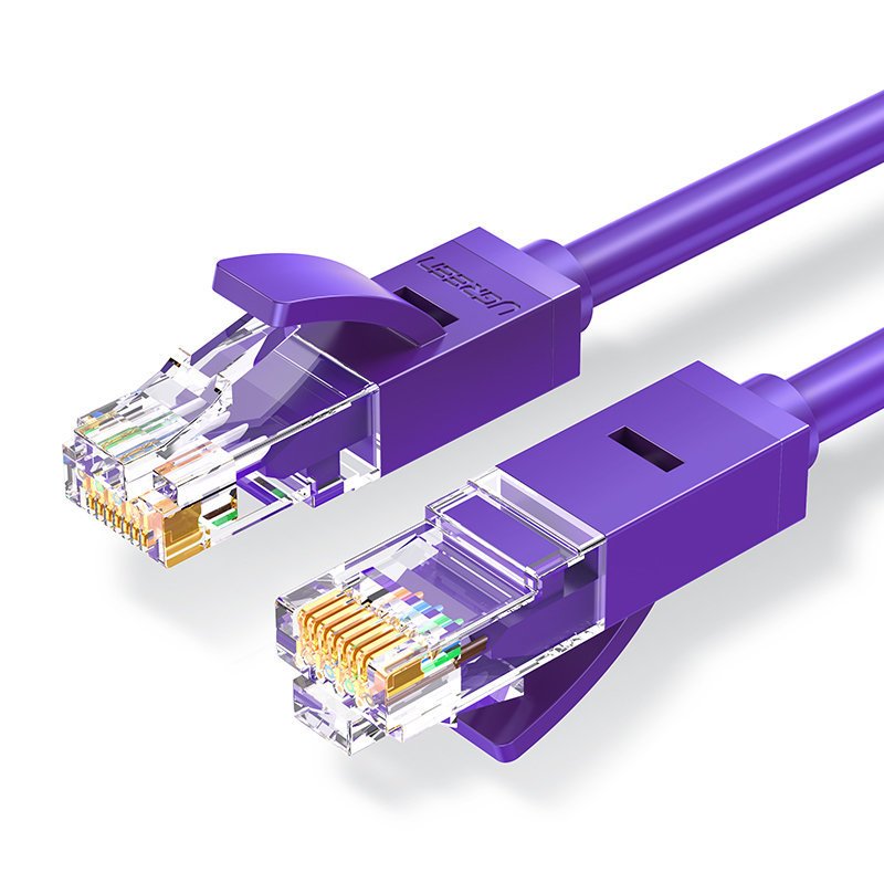 Cabo patchcord Ethernet Ugreen RJ45 Cat 6 UTP 1000 Mbps 2 m violeta (NW102 80836)