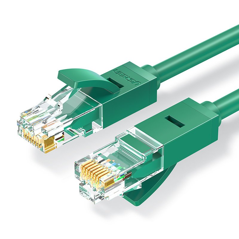 Cabo patchcord Ethernet Ugreen RJ45 Cat 6 UTP 1000 Mbps 1 m verde (NW102 80833)