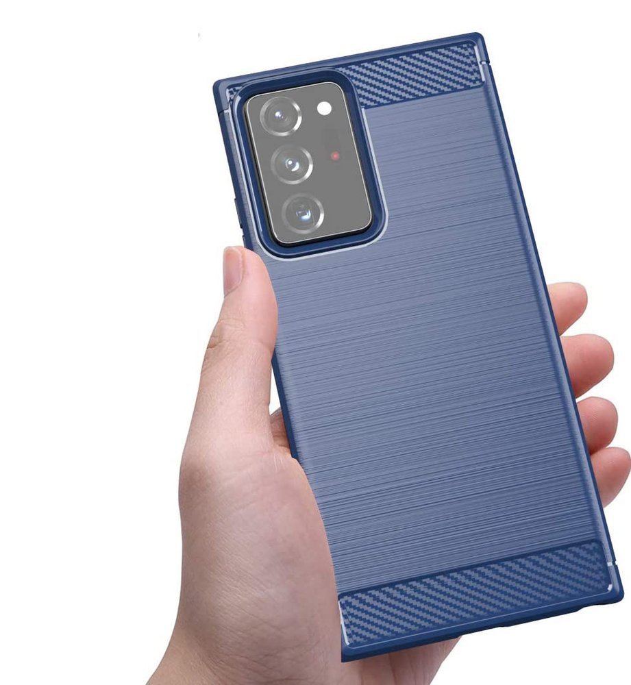 Capa carbono Capa flexível de TPU para Samsung Galaxy Note 20 Ultra preta