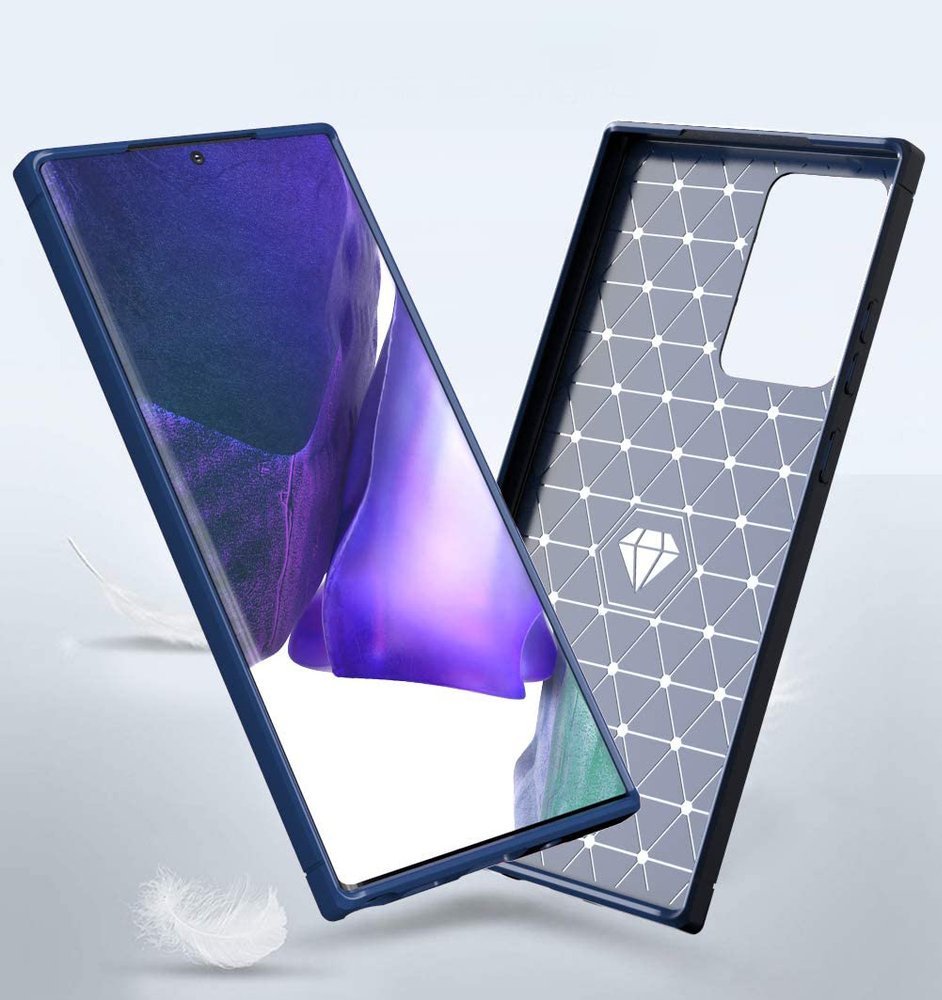 Capa carbono Capa flexível de TPU para Samsung Galaxy Note 20 Ultra preta