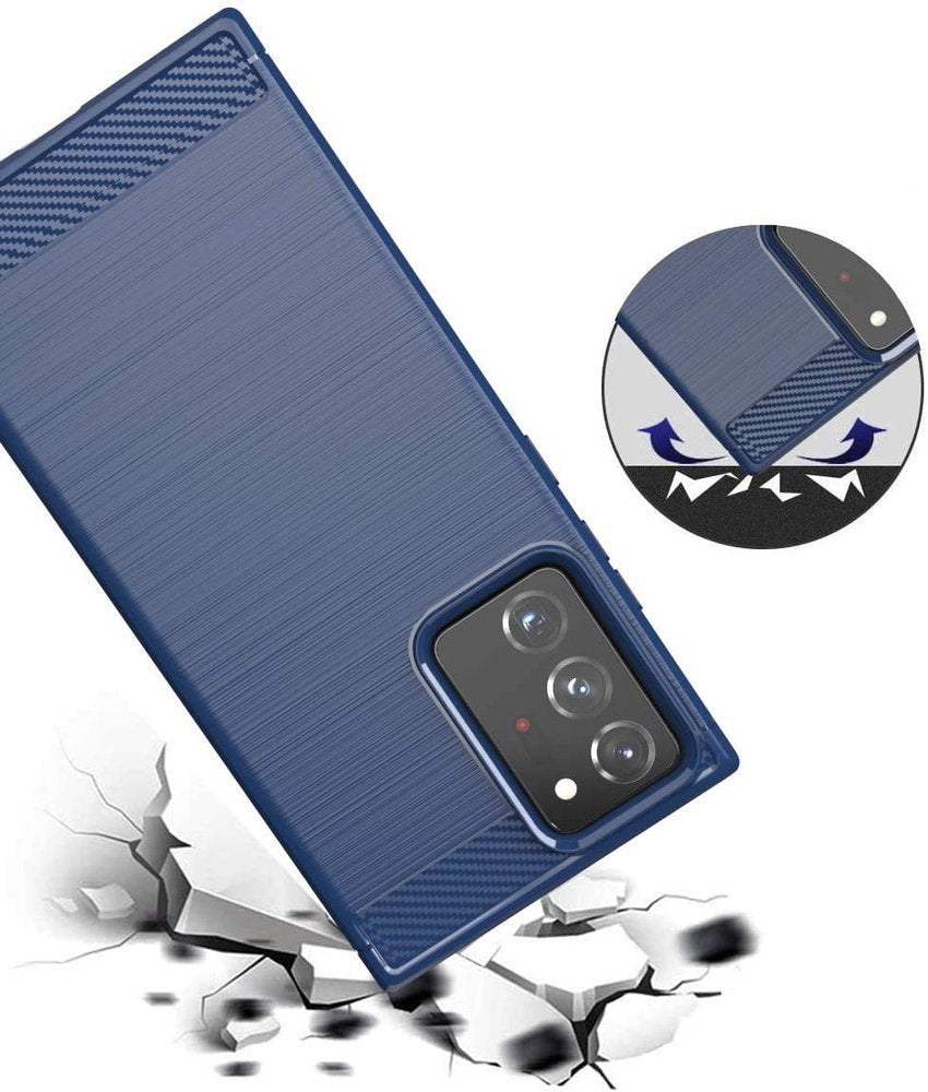 Capa carbono Capa flexível de TPU para Samsung Galaxy Note 20 Ultra preta
