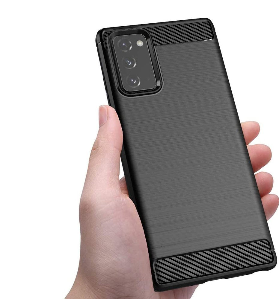 Capa carbono Capa flexível de TPU para Samsung Galaxy Note 20 preta