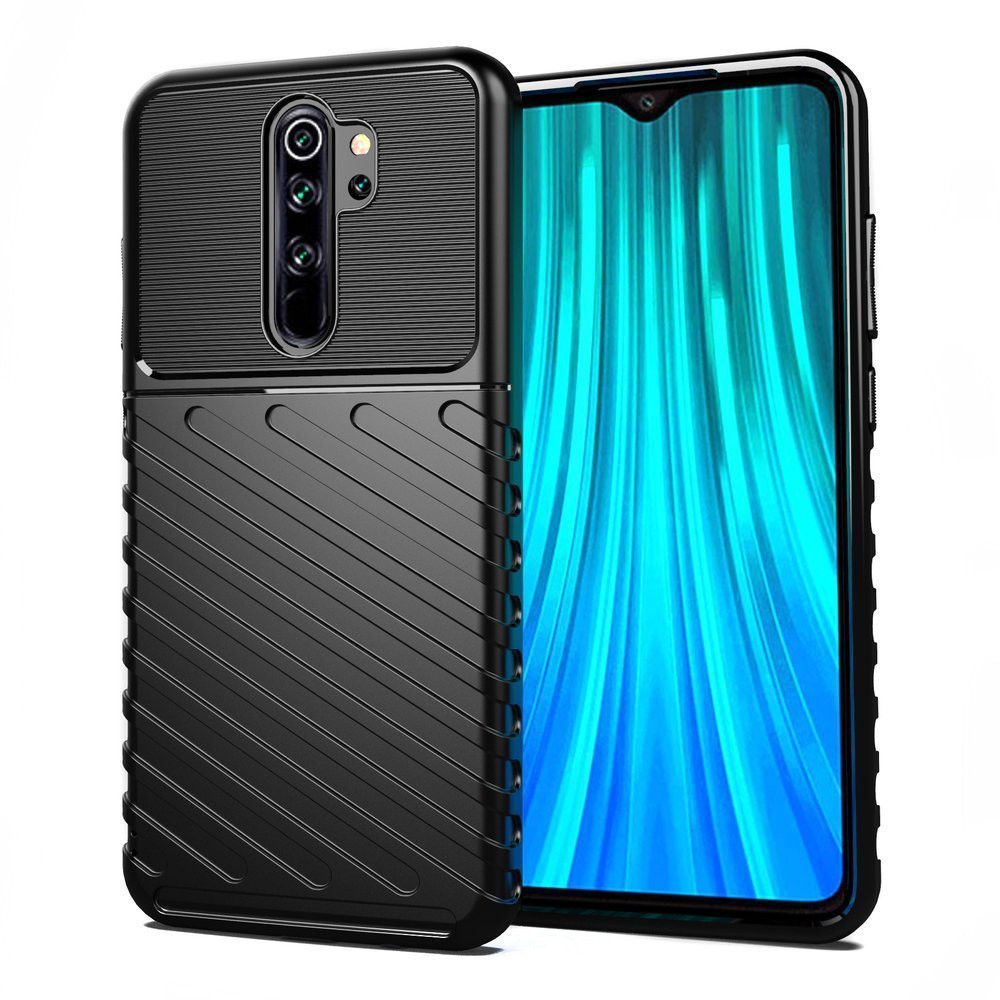 Capa Thunder Capa flexível resistente resistente em TPU para Xiaomi Redmi 9 preta