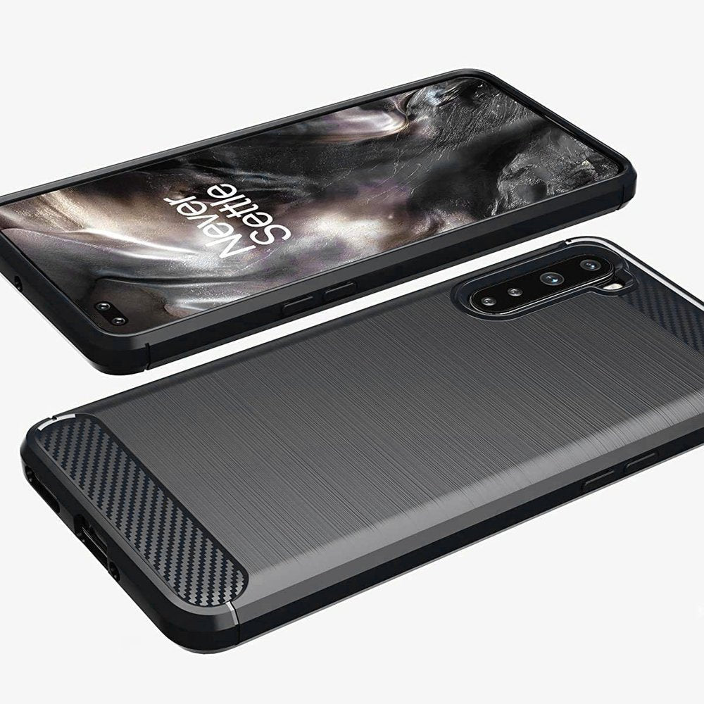 Estojo de carbono Estojo flexível de TPU para OnePlus Nord preto
