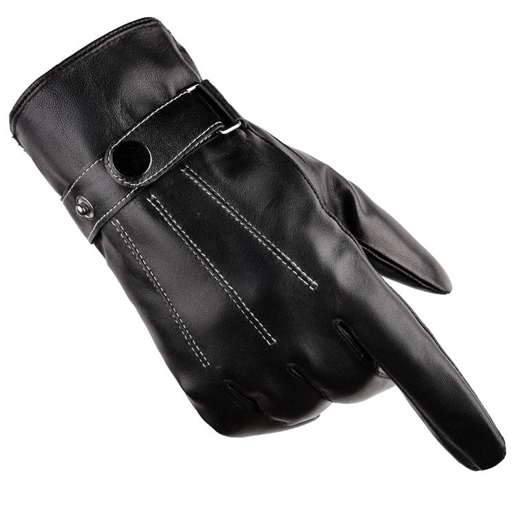 Luvas de inverno masculinas para smartphone preto com tela sensível ao toque