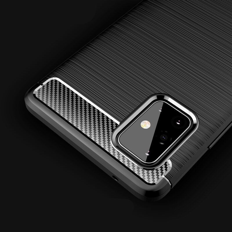 Capa carbono Capa flexível de TPU para Samsung Galaxy M51 preta