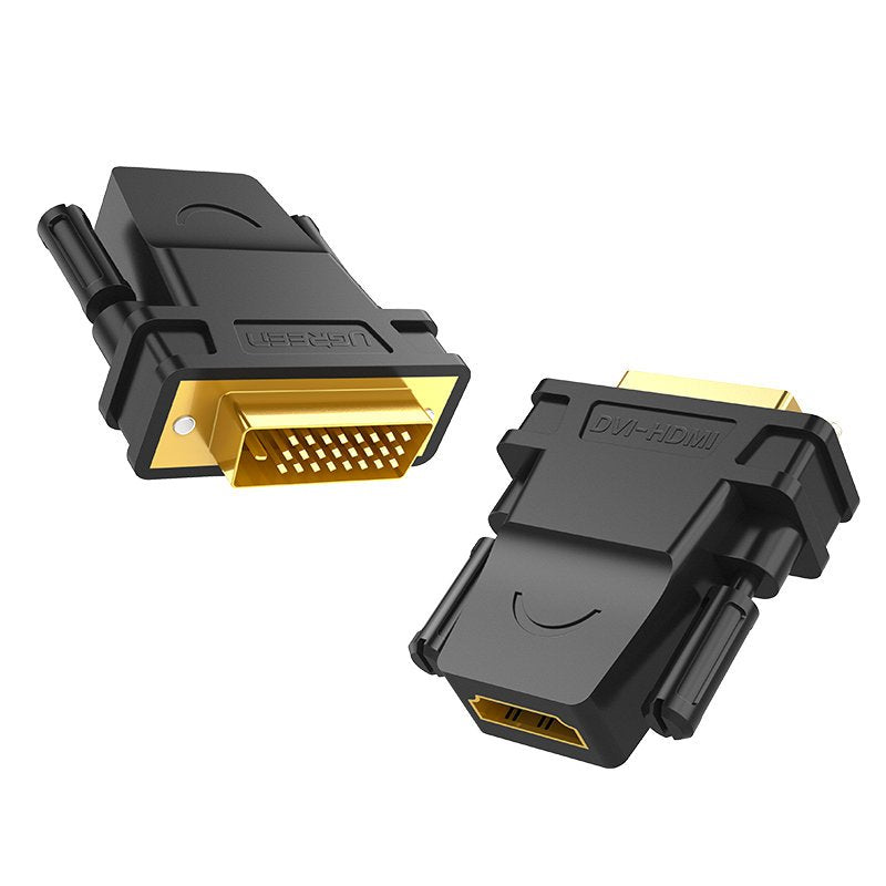 Ugreen HDMI (fêmea) - adaptador DVI 24 + 1 (macho) FHD 60 Hz preto (20124)