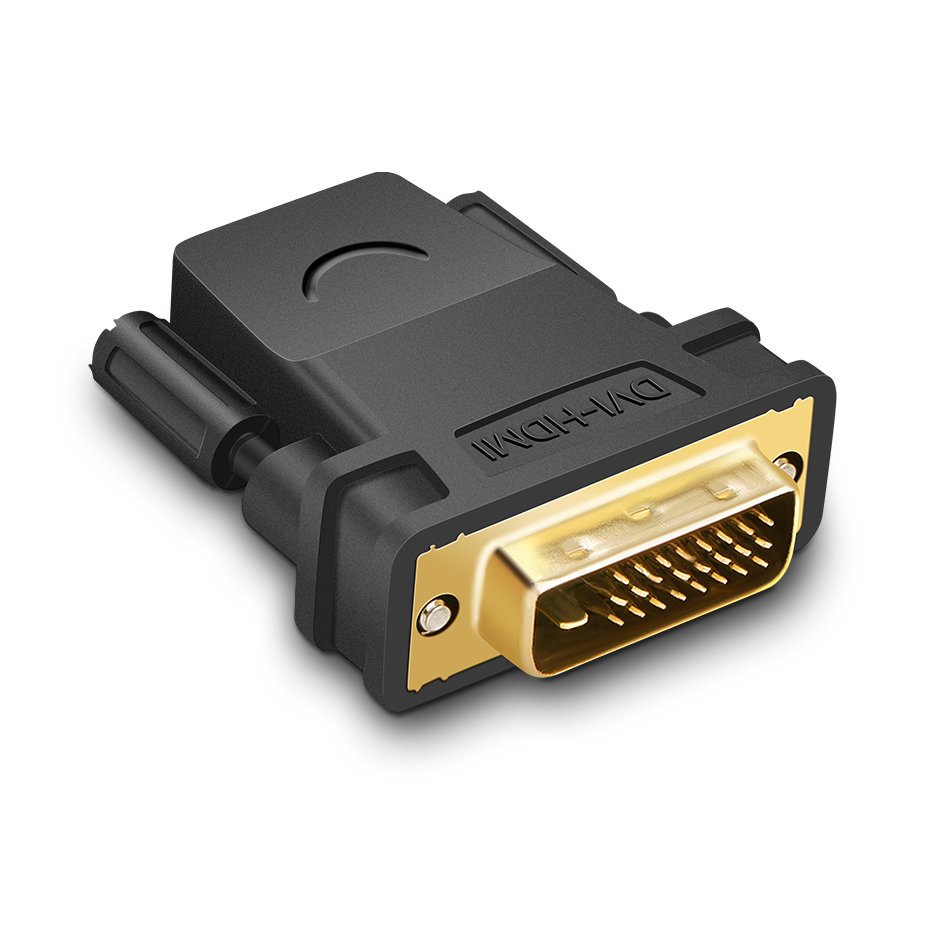 Ugreen HDMI (fêmea) - adaptador DVI 24 + 1 (macho) FHD 60 Hz preto (20124)