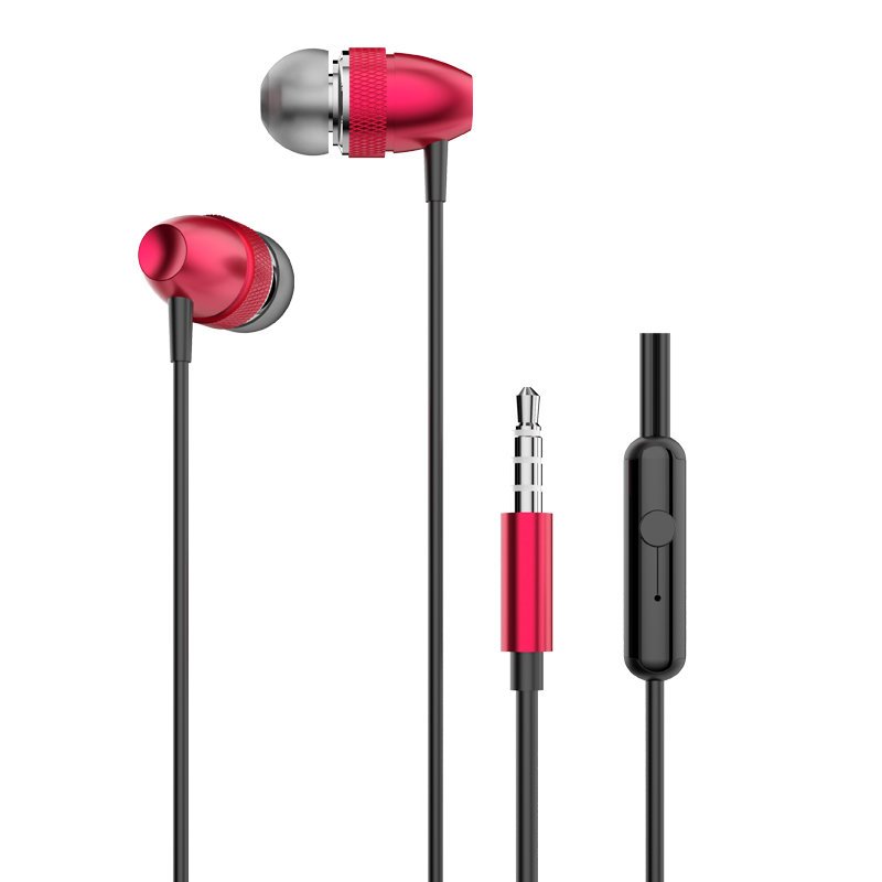 Auriculares Dudao Auriculares intra-auriculares com minitomada de 35 mm Plug vermelho (X2Pro vermelho)