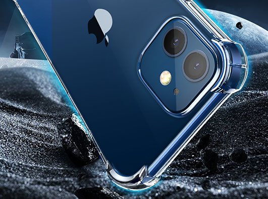 Capa de silicone protetora Ugreen capa de borracha flexível macia para iPhone 12 Pro - iPhone 12 transparente