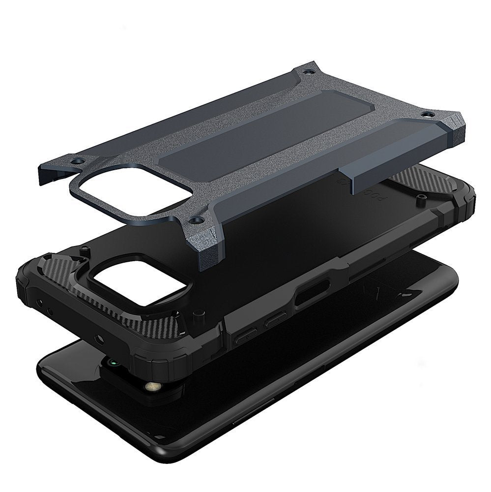 Capa Hybrid Armor Capa resistente e resistente para Xiaomi Poco X3 NFC - Poco X3 Pro preto