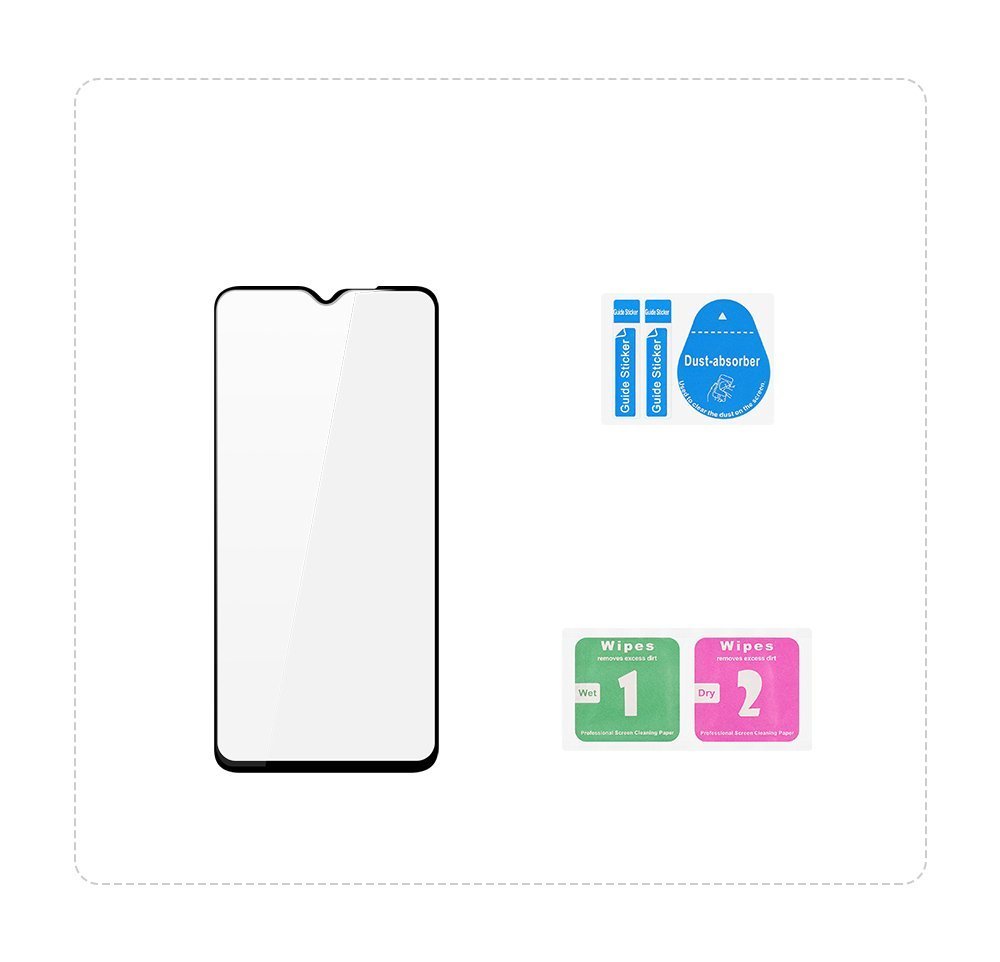 Protetor de tela resistente de vidro temperado 9D Dux Ducis 9D totalmente coberto com moldura para Xiaomi Redmi Note 8 Pro preto (case amigável)