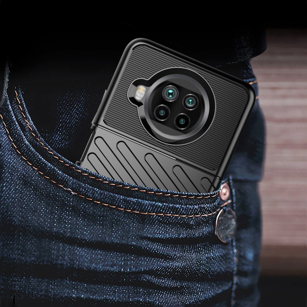 Capa Thunder Capa flexível resistente resistente em TPU para Xiaomi Mi 10T Lite preto