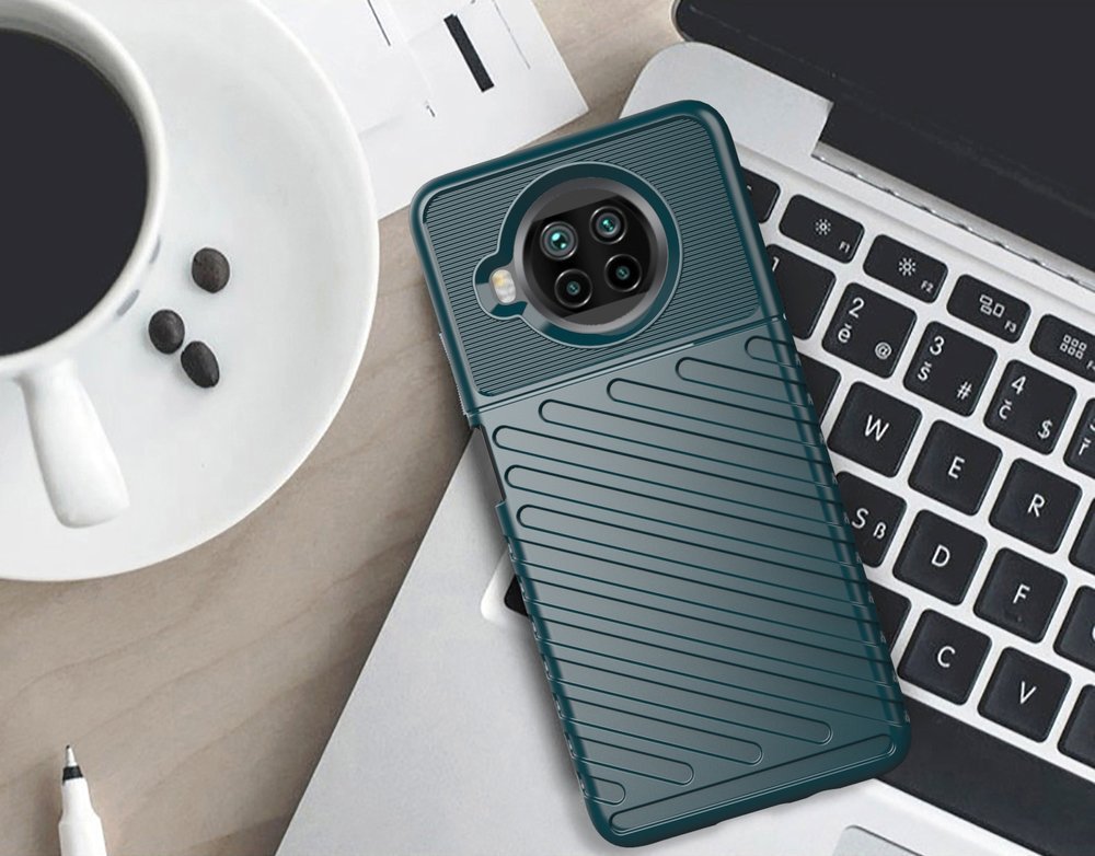 Capa Thunder Capa flexível resistente resistente em TPU para Xiaomi Mi 10T Lite verde