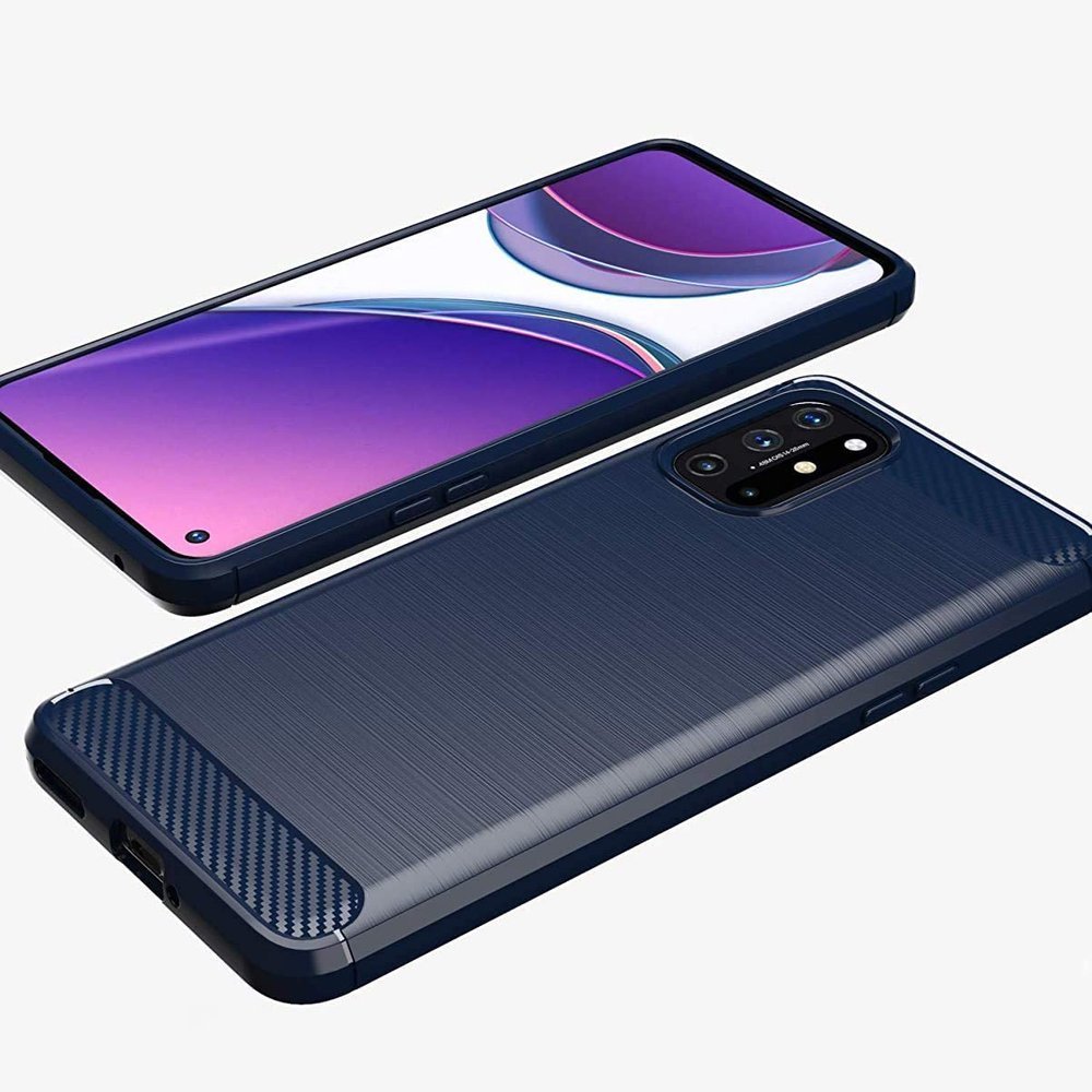Estojo de carbono Estojo flexível de TPU para OnePlus 8T preto