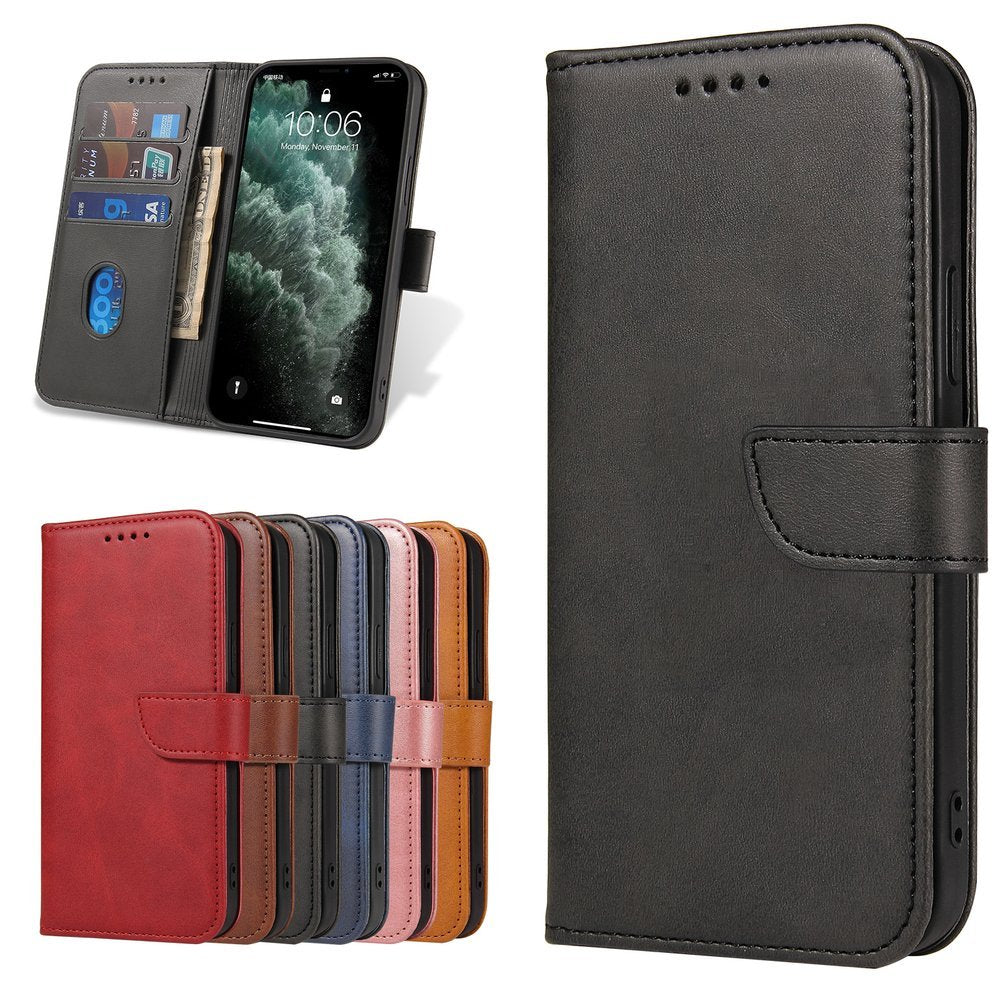 Estojo magnético elegante estante tipo estante com suporte para iPhone 12 Pro - iPhone 12 preto