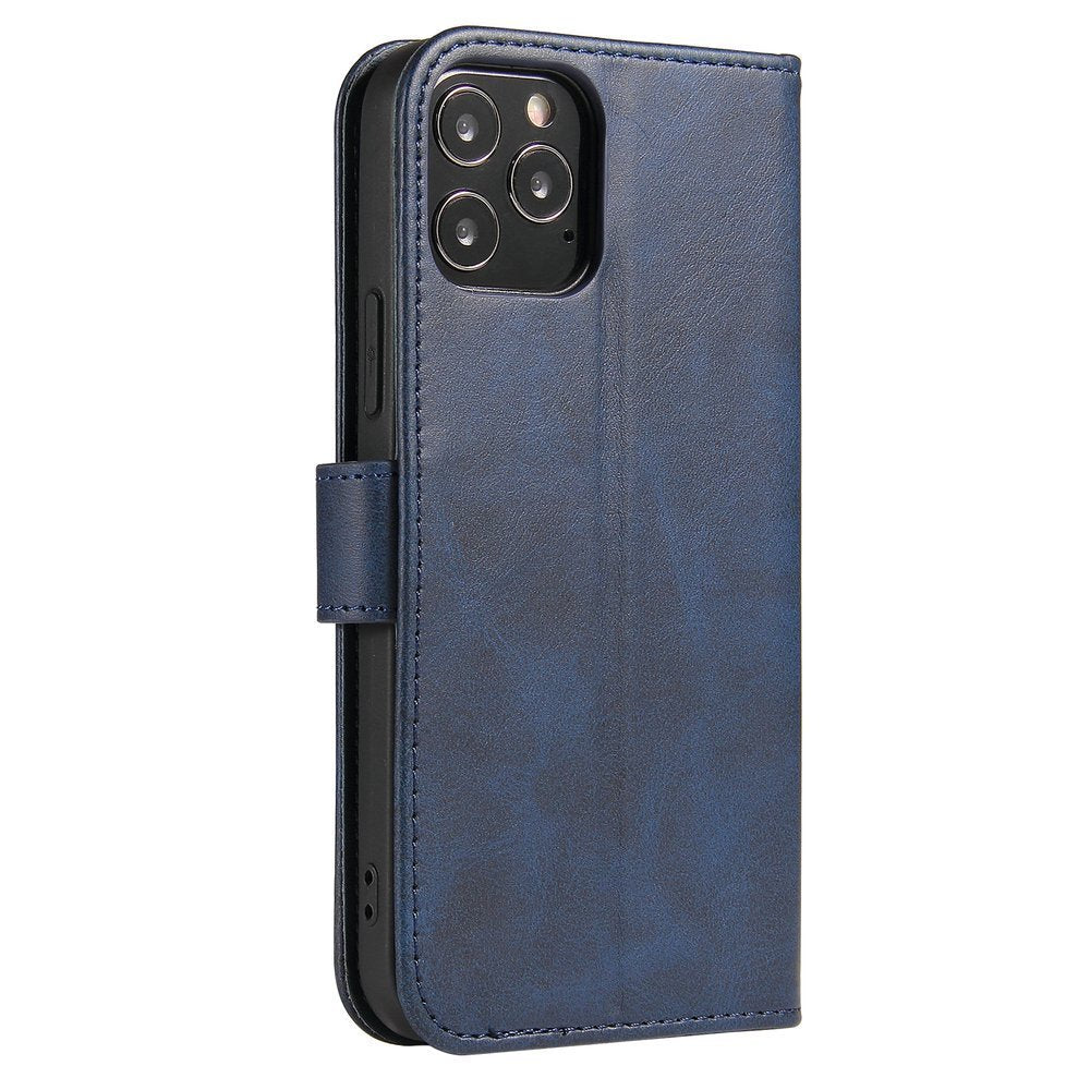 Estojo magnético elegante estante tipo estante com suporte para iPhone 12 Pro - iPhone 12 azul