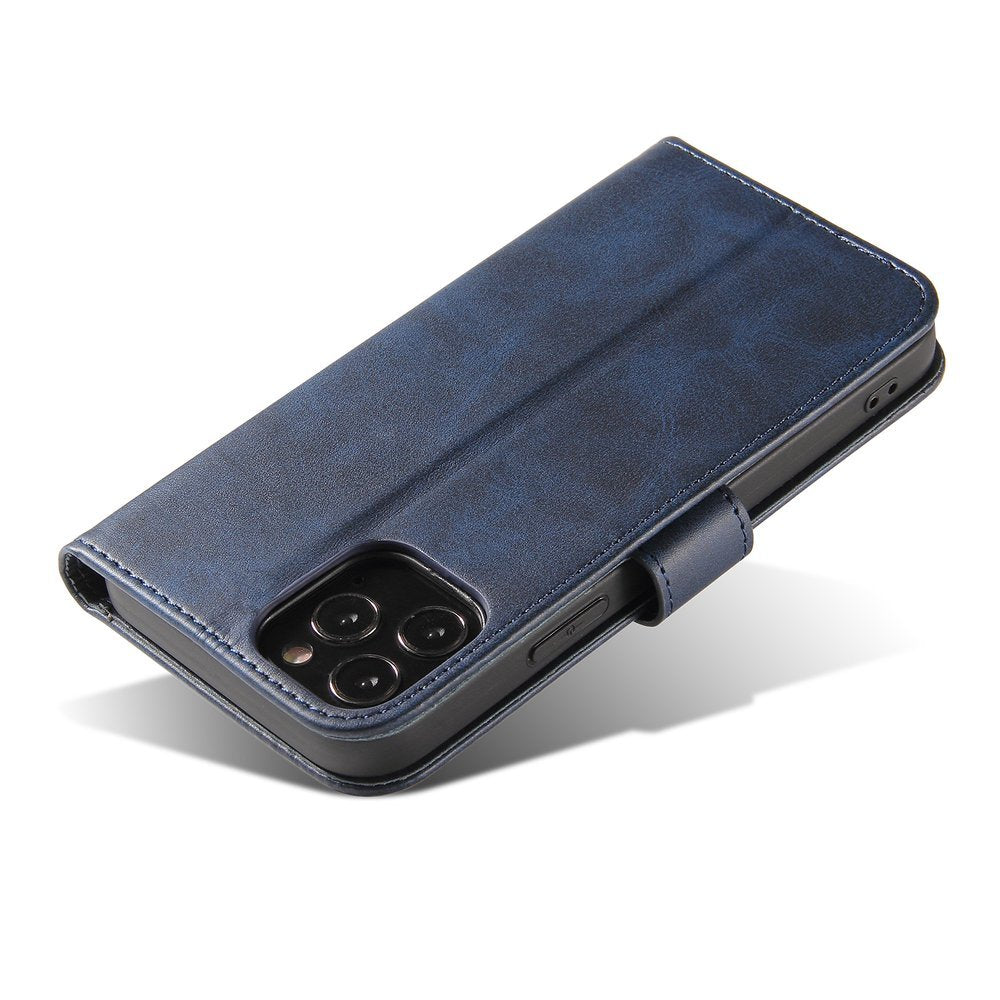 Estojo magnético elegante estante tipo estante com suporte para iPhone 12 Pro - iPhone 12 azul
