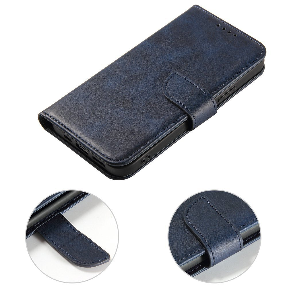 Estojo magnético elegante estante tipo estante com suporte para iPhone 12 Pro - iPhone 12 azul