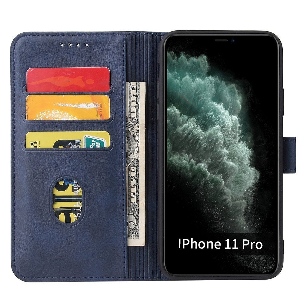 Estojo magnético elegante estante tipo estante com suporte para iPhone 11 Pro Max azul