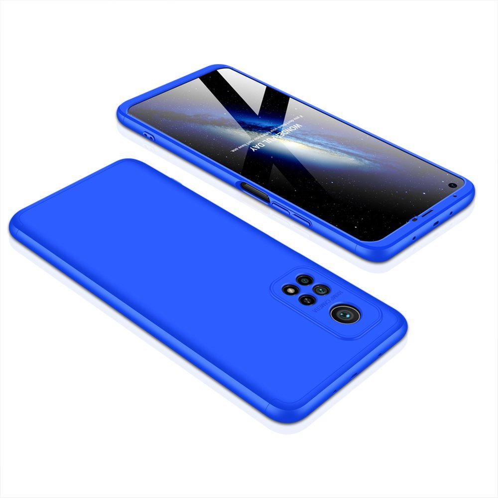 Capa de proteção frontal e traseira GKK 360 Capa de corpo inteiro Xiaomi Mi 10T Pro - Xiaomi Mi 10T azul