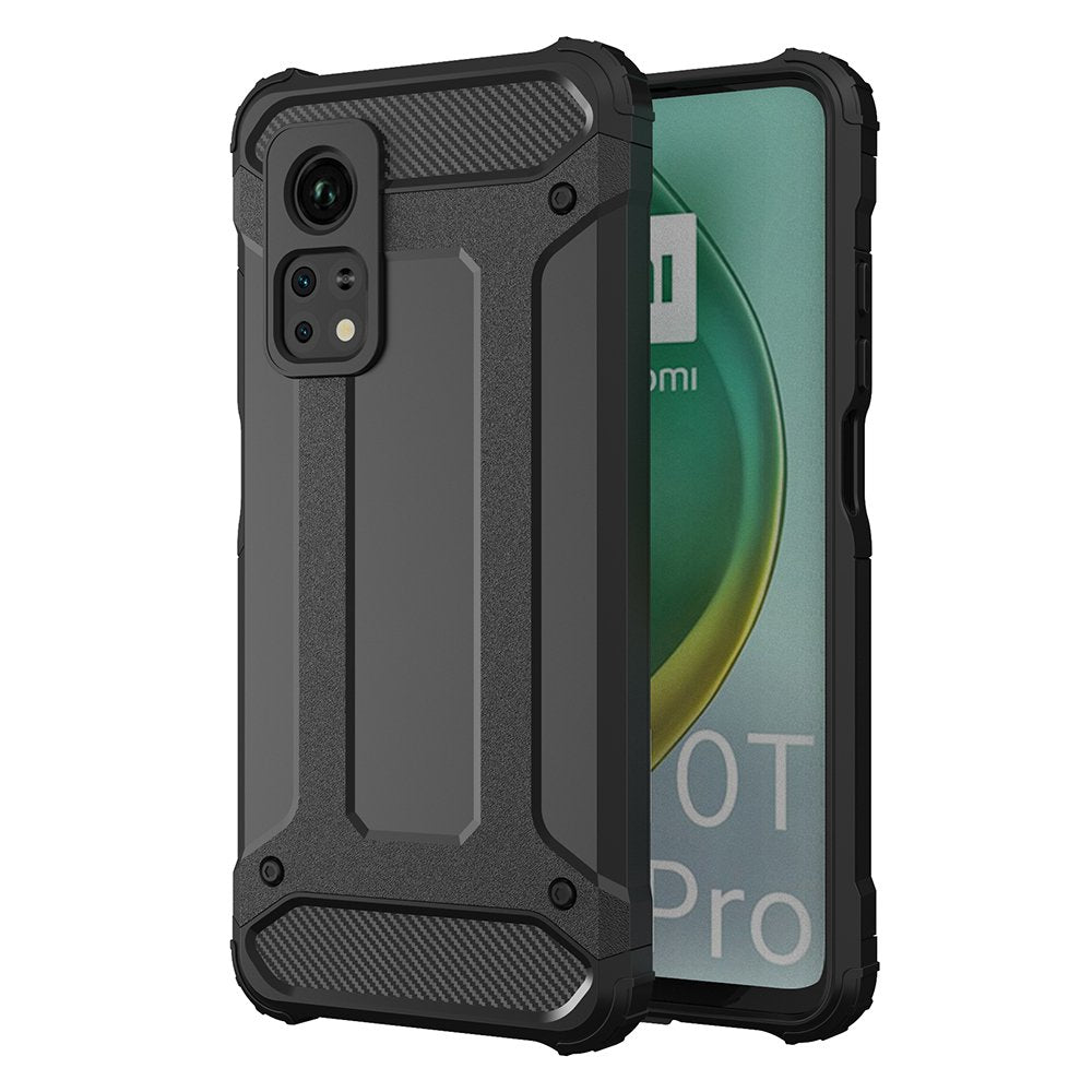 Capa de armadura híbrida resistente e resistente para Xiaomi Mi 10T Pro - Xiaomi Mi 10T preta