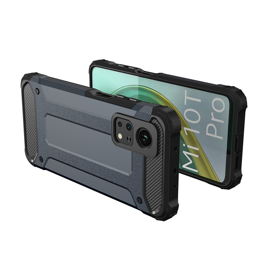 Capa de armadura híbrida resistente e resistente para Xiaomi Mi 10T Pro - Xiaomi Mi 10T preta