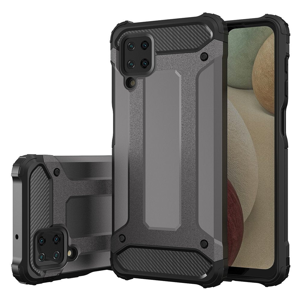 Capa Hybrid Armor Capa resistente e resistente para Samsung Galaxy A12 - Galaxy M12 dourada