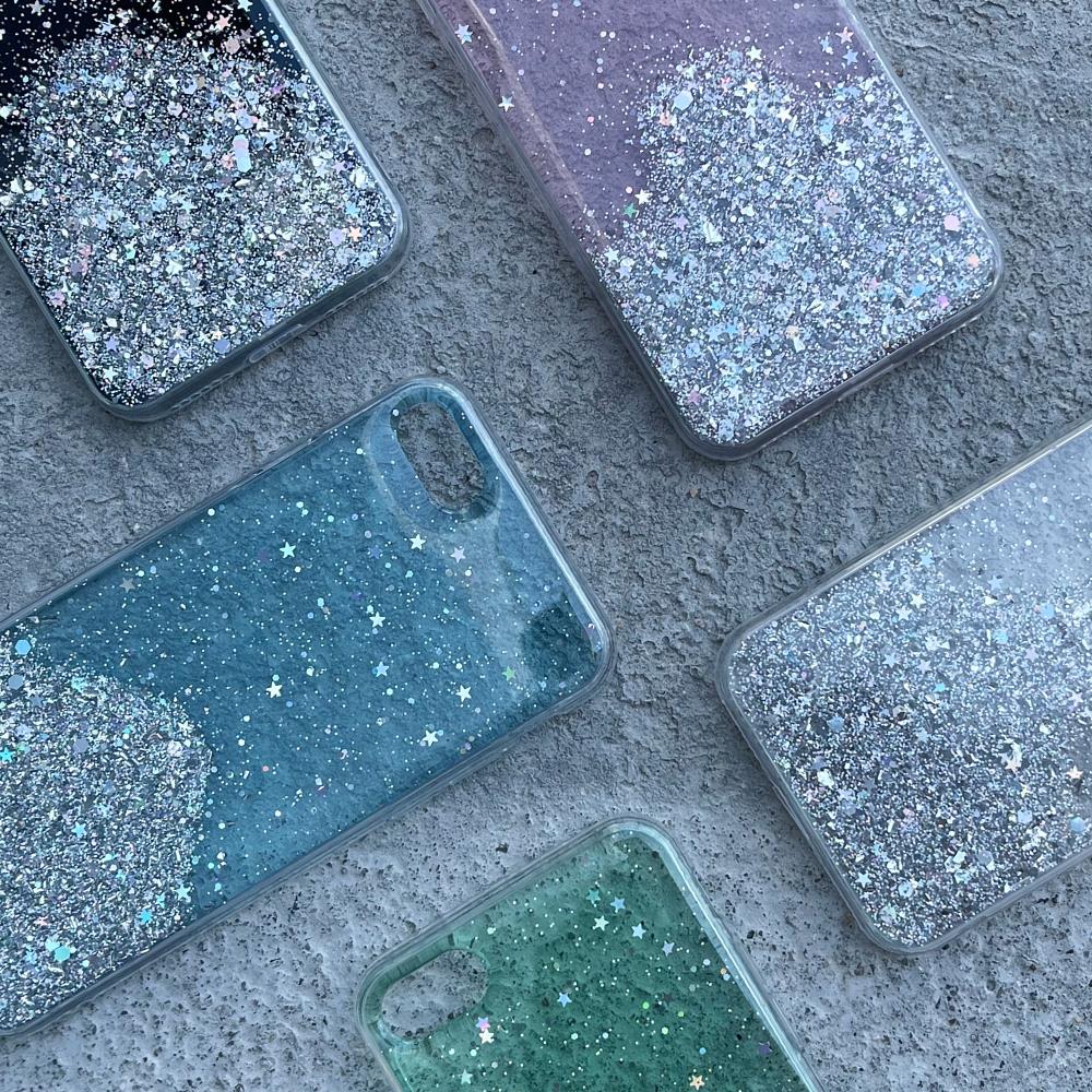 Capa Wozinsky Star Glitter Shining para Samsung Galaxy S21 + 5G (S21 Plus 5G) preta
