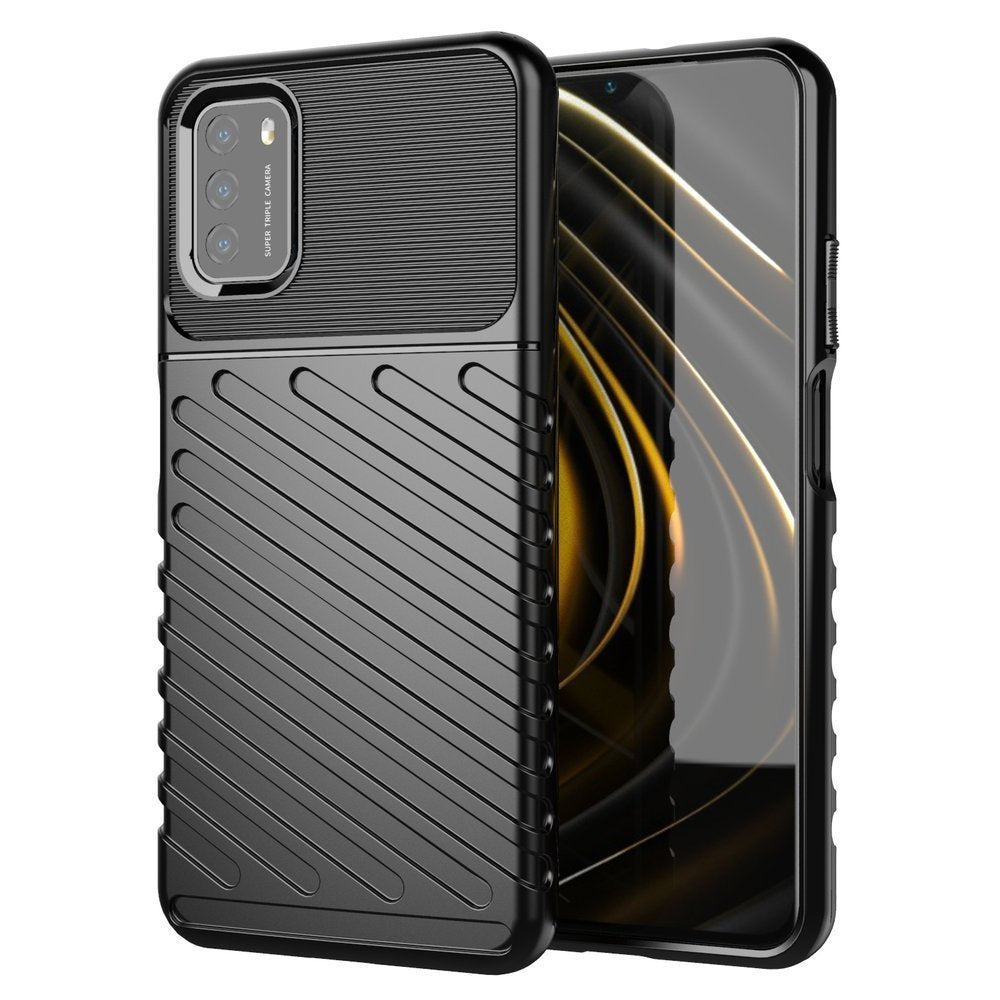Capa Thunder Capa flexível resistente resistente em TPU para Xiaomi Poco M3 - Xiaomi Redmi 9T preto
