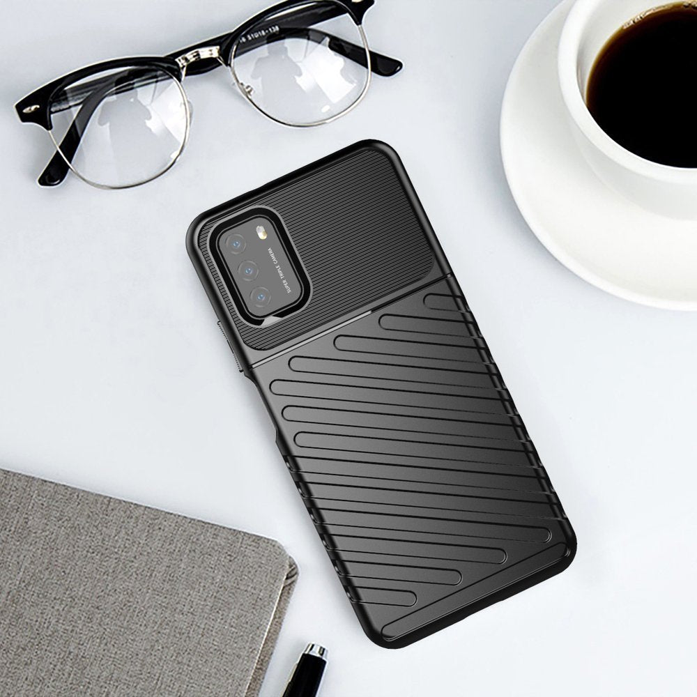 Capa Thunder Capa flexível resistente resistente em TPU para Xiaomi Poco M3 - Xiaomi Redmi 9T preto