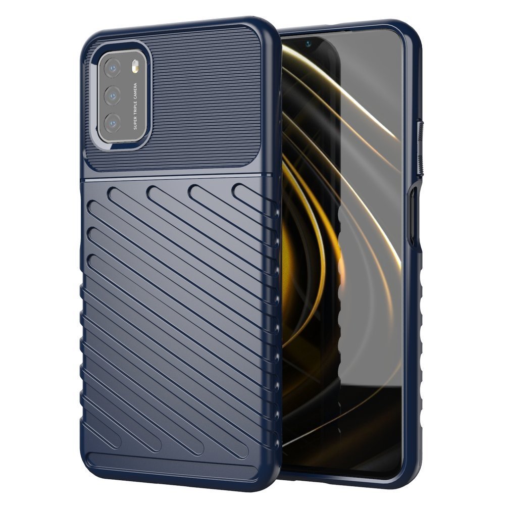 Capa Thunder Capa flexível resistente resistente em TPU para Xiaomi Poco M3 - Xiaomi Redmi 9T azul