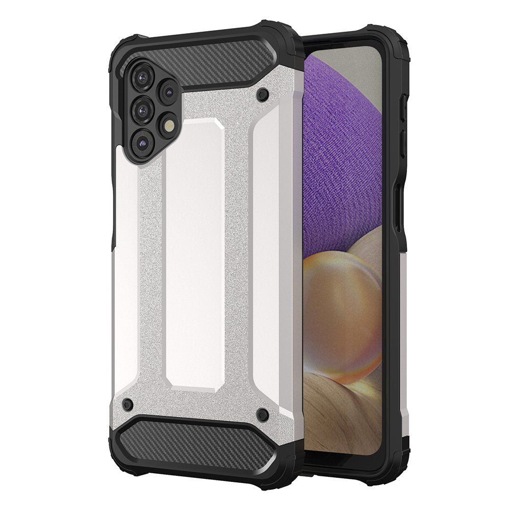 Capa Hybrid Armor Capa resistente e resistente para Samsung Galaxy A32 5G prata