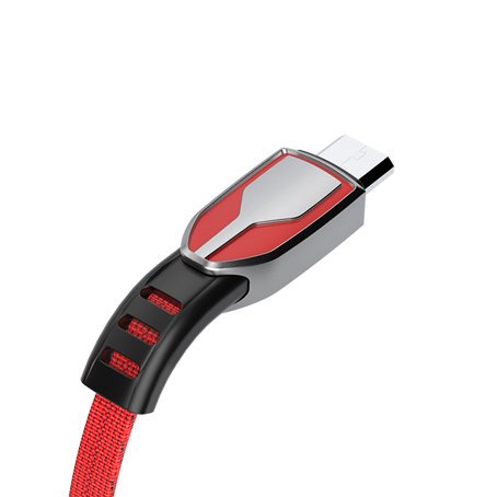 Dudao USB - tecido de liga de zinco micro USB trançado 5 A 1 m cabo usb vermelho (L3PROM vermelho)
