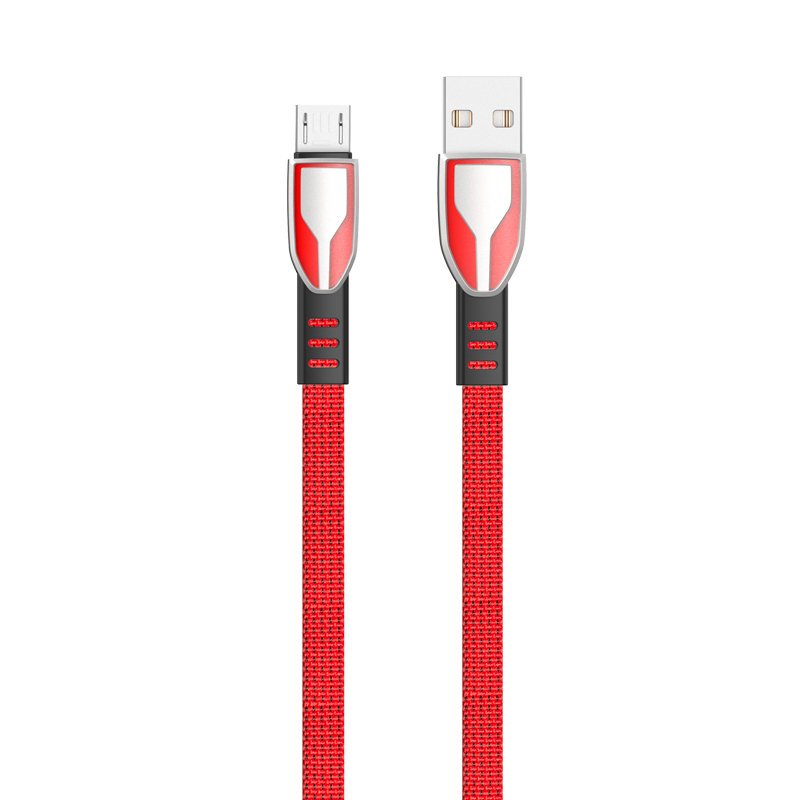 Dudao USB - tecido de liga de zinco micro USB trançado 5 A 1 m cabo usb vermelho (L3PROM vermelho)